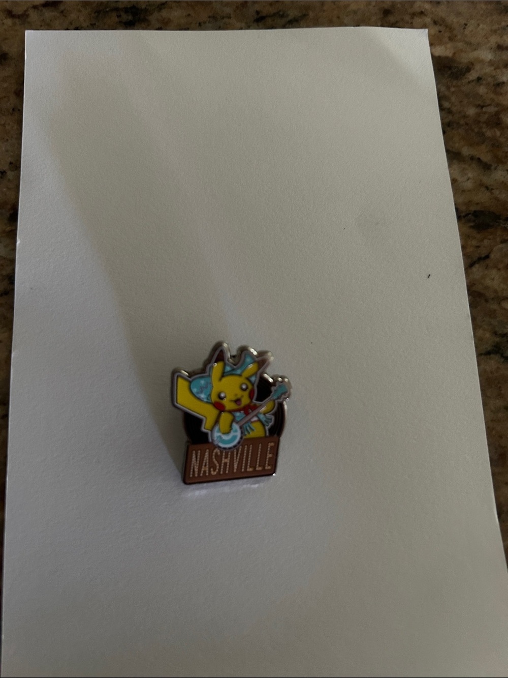 Nashville Pikachu Guitar Enamel Pin - Yellow